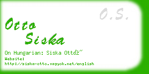 otto siska business card